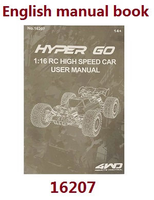 MJX Hyper Go 16207 RC Car spare parts English manual book