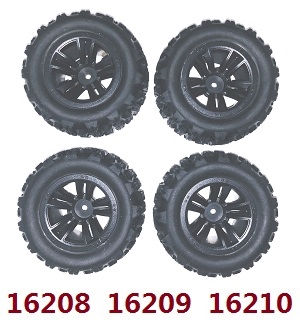 MJX Hyper Go 16208 16209 16210 RC Car spare parts tires 4pcs 16300B
