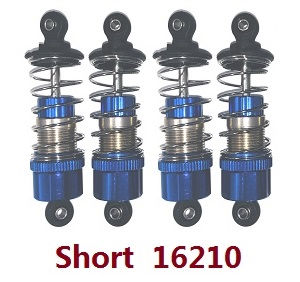 MJX Hyper Go 16210 RC Car spare parts metal hydraulic shock absorber (Short) Blue 4pcs 16510