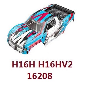 MJX Hyper Go H16H H16HV2 RC Car spare parts car shell and frame module (Red-Blue)