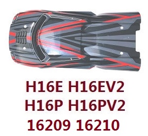 MJX Hyper Go 16209 16210 RC Car spare parts car shell (Red-Black) 1601F