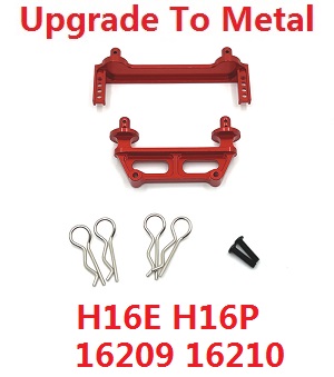 MJX Hyper Go H16 V1 V2 V3 H16E H16P H16EV2 H16PV2 RC Car spare parts upgrade to metal car shell holder Red - Click Image to Close