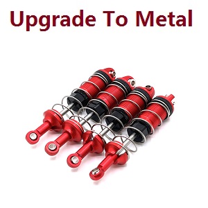 MJX Hyper Go H16 V1 V2 V3 H16H H16E H16P H16HV2 H16EV2 H16PV2 RC Car spare parts upgrade to metal shock absorber (Red)