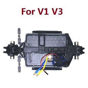 MJX Hyper Go H16 V1 V2 V3 H16H RC Car spare parts front and rear driven module + motor module + bottom board + steering connect buckle module assembly (V1 V3)
