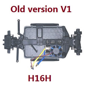MJX Hyper Go H16H RC Car spare parts front and rear driven module + motor module + bottom board + steering connect buckle module assembly (Old version V1) H16H