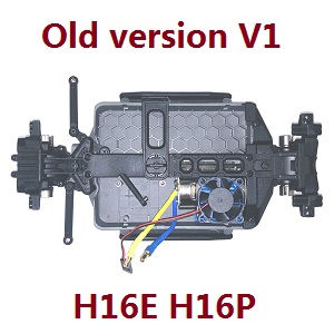 MJX Hyper Go H16E H16P RC Car spare parts front and rear driven module + motor module + bottom board + steering connect buckle module assembly (Old version V1) H16E H16P