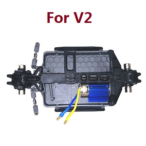 MJX Hyper Go H16 V1 V2 V3 H16HV2 RC Car front and rear driven module + motor module + bottom board + steering connect buckle module assembly (V2)