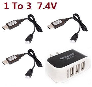 MJX Hyper Go H16 V1 V2 V3 H16H H16E H16P H16HV2 H16EV2 H16PV2 RC Car spare parts 1 to 3 USB adapter with 3* USB wire set