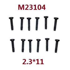 MJX Hyper Go H16 V1 V2 V3 H16H H16E H16P H16HV2 H16EV2 H16PV2 RC Car spare parts round head flat tail screws 12pcs 2.3*11