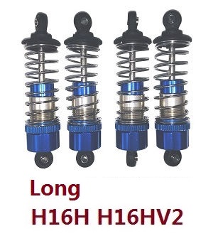 MJX Hyper Go H16 V1 V2 V3 H16H H16HV2 RC Car spare parts long metal hydraulic shock absorber 4pcs Blue