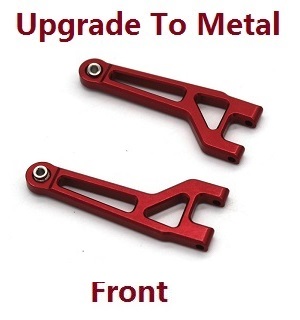 MJX Hyper Go 16207 16208 16209 16210 RC Car spare parts upgrade to metal front upper swing arm (Red) - Click Image to Close