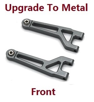 MJX Hyper Go H16 V1 V2 V3 H16H H16E H16P H16HV2 H16EV2 H16PV2 RC Car spare parts upgrade to metal front upper swing arm (Gray) - Click Image to Close