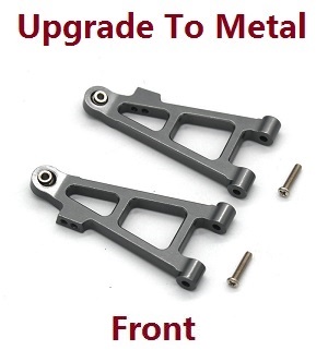 MJX Hyper Go 16207 16208 16209 16210 RC Car spare parts upgrade to metal front lower swing arm (Gray) - Click Image to Close