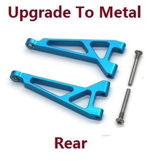 MJX Hyper Go H16 V1 V2 V3 H16H H16E H16P H16HV2 H16EV2 H16PV2 RC Car spare parts upgrade to metal rear upper swing arm (Blue)