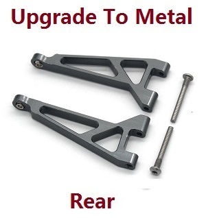 MJX Hyper Go H16 V1 V2 V3 H16H H16E H16P H16HV2 H16EV2 H16PV2 RC Car spare parts upgrade to metal rear upper swing arm (Gray) - Click Image to Close