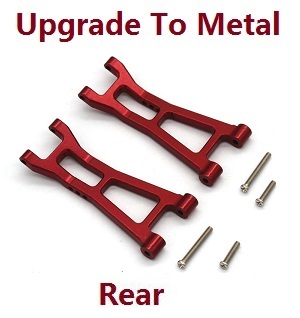 MJX Hyper Go 16207 16208 16209 16210 RC Car spare parts upgrade to metal rear lower swing arm (Red) - Click Image to Close