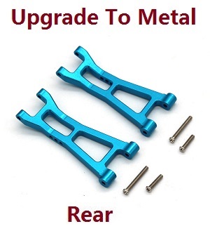 MJX Hyper Go 16207 16208 16209 16210 RC Car spare parts upgrade to metal rear lower swing arm (Blue) - Click Image to Close