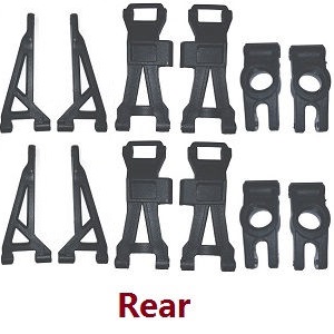 MJX Hyper Go 16207 16208 16209 16210 RC Car spare parts rear upper and lower swing arm and fixed seat 2sets - Click Image to Close