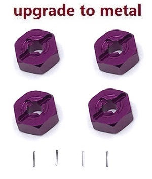 MN Model G500 MN-86 MN-86S MN86 MN86S RC Car Vehicle spare parts upgrade to purple metal hexagon fixed seat + iron bar - Click Image to Close