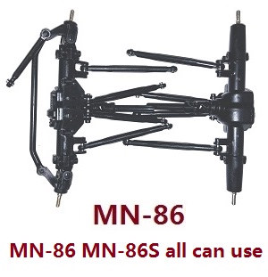 MN Model G500 MN-86 MN-86S MN86 MN86S RC Car Vehicle spare parts front and rear wave box group with dirve shaft and wheel seat + pull bar and fixed seat + steering bar (MN-86)