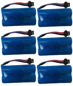 MN Model G500 MN-86 MN-86S MN86 MN86S RC Car Vehicle spare parts 7.4V 1200mAh battery 6pcs - Click Image to Close