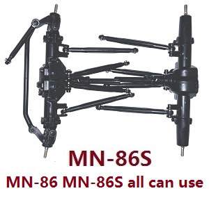 MN Model G500 MN-86 MN-86S MN86 MN86S RC Car Vehicle spare parts front and rear wave box group with dirve shaft and wheel seat + pull bar and fixed seat + steering bar (MN-86S)