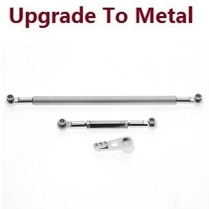 MN Model G500 MN-86 MN-86S MN86 MN86S RC Car Vehicle spare parts upgrade to metal steering connect bar Silver - Click Image to Close
