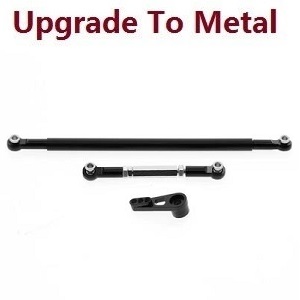 MN Model G500 MN-86 MN-86S MN86 MN86S RC Car Vehicle spare parts upgrade to metal steering connect bar Black - Click Image to Close