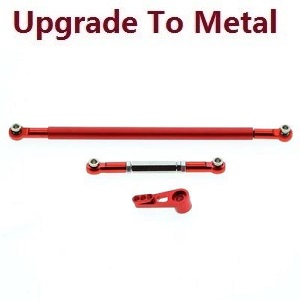 MN Model G500 MN-86 MN-86S MN86 MN86S RC Car Vehicle spare parts upgrade to metal steering connect bar Red - Click Image to Close