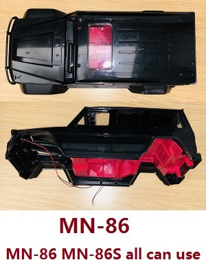 MN Model G500 MN-86 MN-86S MN86 MN86S RC Car Vehicle spare parts total car shell assembly with LED (MN-86) Black