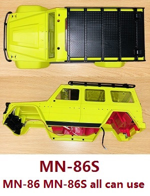 MN Model G500 MN-86 MN-86S MN86 MN86S RC Car Vehicle spare parts total car shell assembly with LED (MN-86S) Green