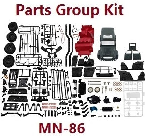 MN Model G500 MN-86 MN-86S MN86 MN86S RC Car Vehicle spare parts KIT version accessories group (MN-86) Blackish Green