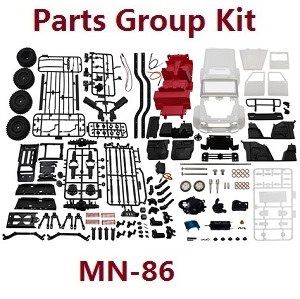 MN Model G500 MN-86 MN-86S MN86 MN86S RC Car Vehicle spare parts KIT version accessories group (MN-86) White