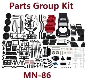 MN Model G500 MN-86 MN-86S MN86 MN86S RC Car Vehicle spare parts KIT version accessories group (MN-86) Black