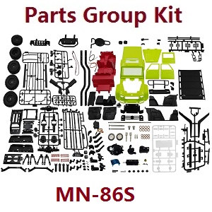 MN Model G500 MN-86 MN-86S MN86 MN86S RC Car Vehicle spare parts KIT version accessories group (MN-86S) Green - Click Image to Close
