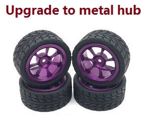 MN Model G500 MN-86 MN-86S MN86 MN86S RC Car Vehicle spare parts upgrade to metal hub tires Purple - Click Image to Close