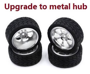 MN Model G500 MN-86 MN-86S MN86 MN86S RC Car Vehicle spare parts upgrade to metal hub tires Silver - Click Image to Close
