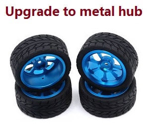 MN Model G500 MN-86 MN-86S MN86 MN86S RC Car Vehicle spare parts upgrade to metal hub tires Blue - Click Image to Close