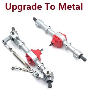 MN Model MN-98 RC Car spare parts front and rear axle assembly (upgrade to metal) Silver