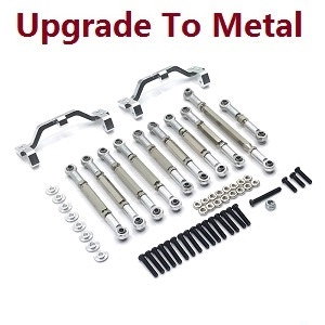 MN Model MN-99 MN-99S MN99A MN99SA MN99SF MN99S-1 MN-99SK D90 RC Car spare parts pull bar group + steering connect bar + pull bar seat (upgrade to metal) Silver - Click Image to Close