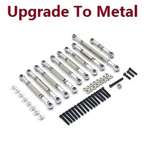 MN Model MN-99 MN-99S MN99A MN99SA MN99SF MN99S-1 MN-99SK D90 RC Car spare parts pull bar group + steering connect bar (upgrade to metal) Silver - Click Image to Close