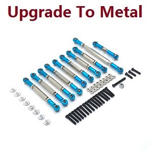 MN Model MN-98 RC Car spare parts pull bar group + steering connect bar (upgrade to metal) Blue