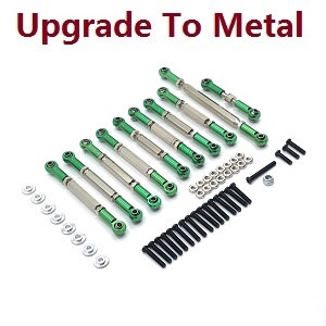 MN Model MN-99 MN-99S MN99A MN99SA MN99SF MN99S-1 MN-99SK D90 RC Car spare parts pull bar group + steering connect bar (upgrade to metal) Green - Click Image to Close