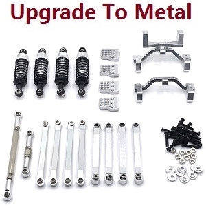 MN Model MN-99 MN-99S MN99A MN99SA MN99SF MN99S-1 MN-99SK D90 RC Car spare parts pull bar group + steering connect bar + pull bar seat + shock absorber (upgrade to metal) Silver
