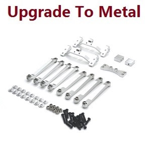 MN Model MN-98 RC Car spare parts pull bar group + pull bar seat (upgrade to metal) Silver - Click Image to Close