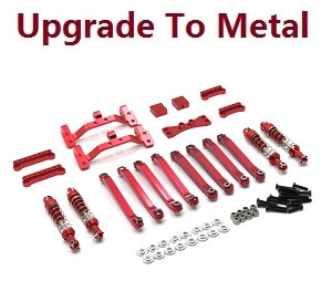 MN Model MN-98 RC Car spare parts pull bar group + pull bar seat + shock absorber (upgrade to metal) Red