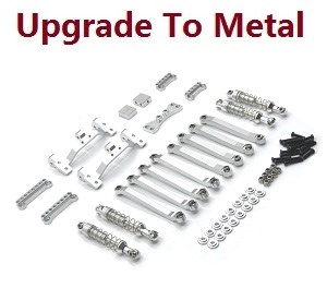 MN Model MN-90 MN-91 MN-90K MN-91K D90 RC Car spare parts pull bar group + pull bar seat + shock absorber (upgrade to metal) Silver