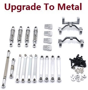 MN Model MN-98 RC Car spare parts upgrade to metal parts group kit Silver