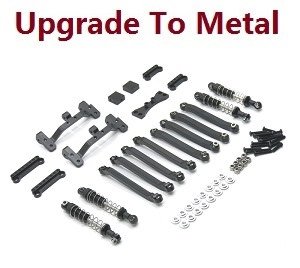 MN Model MN-99 MN-99S MN99A MN99SA MN99SF MN99S-1 MN-99SK D90 RC Car spare parts pull bar group + pull bar seat + shock absorber (upgrade to metal) Black - Click Image to Close