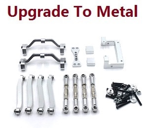 MN Model MN-98 RC Car spare parts pull bar group + pull bar seat + servo fixed set (upgrade to metal) Silver